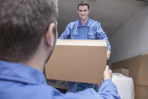 House removal team planning a move in West Hampstead