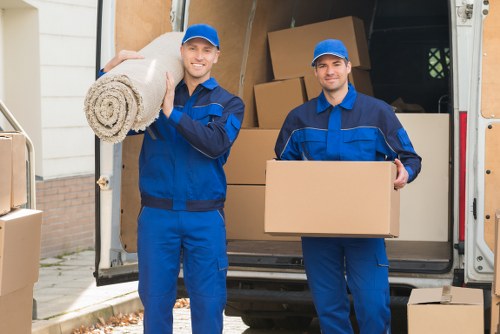 Packed boxes and removals service for a West Hampstead apartment