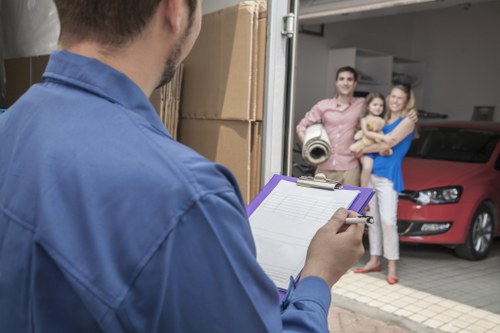 Man and van service in West Hampstead loading household furniture
