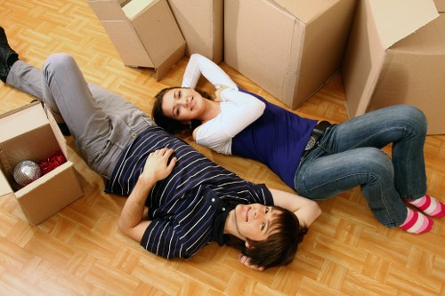 Moving boxes and packing supplies ready for a local West Hampstead property